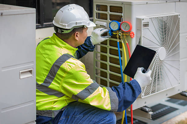 Professional Hvac technician working in Uniopolis, OH